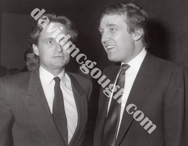 Michael Douglas and Donald Trump 1988, NY cliff.jpg